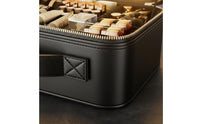 Large Capacity Portable Vanity Case with LED Mirror 3 Light Colors Lighted Makeup Train Case Tap Control Makeup Box with Mirror Luggage Strap for Women, Travel