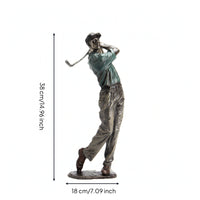 Resin Golfer Sculpture Tabletop Golf Statue Desktop Golf Figurine Decorative for Golfers, Collectors, Office, Living Room, Study, Shelf