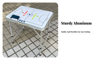 Aluminum Alloy Frame 5-a-Side Football Table Dry Erase Attractive Soccer Coaching Board Adjustable Height for Coaches, Team Captains