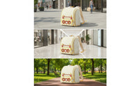 Expandable Pet Carrier Backpack Wheeled Pet Carrier with Wheels Breathable Ventilated for Cats, Young Dogs, Travel