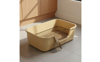 Anti-Splash Dog Potty Tray High-Sided Indoor Dog Toilet Easy to Clean Mesh Grid Pet Toilet Keeps Paws Dry for Small Dogs, Young Dogs, Apartment Living, Balcony