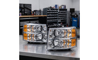 car Replacement Headlight Assembly Clear Lens Headlight Assembly Chrome Housing Lamp for Truck Owners