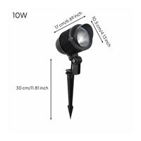 IP65 Waterproof Outdoor Tree Uplight Weather Resistant LED Ground Spike Light Adjustable Head for Backyard, Pathway, Driveway