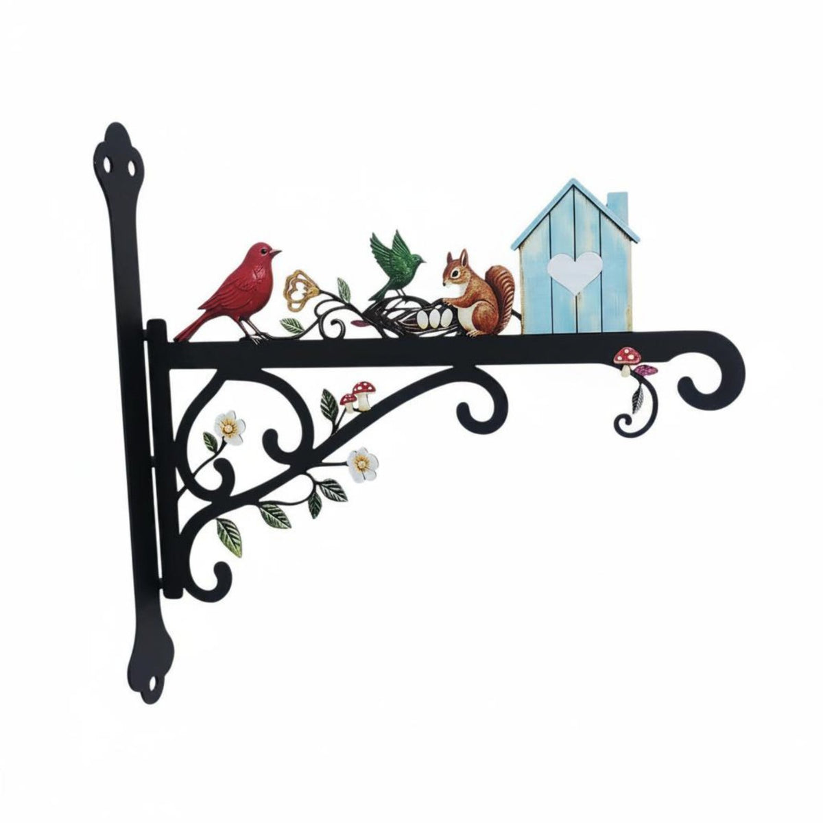 Bird Wall Simple to Install to Install Avian Wall Bracket Hand-Painted Appearance Metal Plant Bracket for Courtyard
