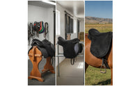 Fleece Saddle Cover Stretchable Elastic Saddle Protector Guarding Tack for Equestrians, Riders, Barn, Travel