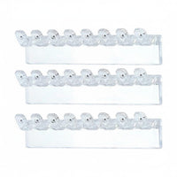 3 Pieces 8-Hole Jewelry Storage Strip Mini Size Wall Mount Jewelry Organizer