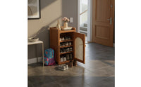 Large Capacity Narrow Shoe Storage Shelving Unit Breathable Design Freestanding Shoe Cabinet Space Saving Household Furniture Sturdy Construction for Hallway