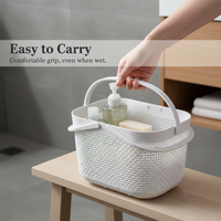 Japanese Style Portable Shower Caddy Basket Plastic Bathroom Organizer with Drainage