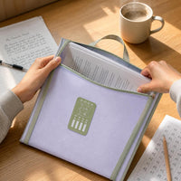 Zippered Subject File Folder for School Documents and Test Papers, Large Capacity