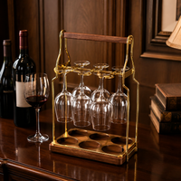 Hanging Stemware Rack Bar Glass Storage Holder Modern Minimalist Metal Design