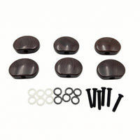 6 Pieces Guitar Tuner Button Knobs Easy to Install Guitar Tuner Button Glossy Tuning Peg with Screws and Washers for Luthier, Instrument Maintenance