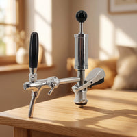 Rate-Control-Regulating Beer Dispenser with Pump Chrome-Plated Keg Tap with Faucet Heavy-Duty Hardware for Homebrewers