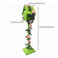 House-Shaped Mailbox with Stand Decorative Mail Box Outdoor for Weddings