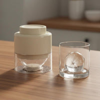 Slow-Melting Whiskey Ice Ball Mold Easy Release Silicone Ice Ball Mold Stackable Design Lid Included for Enthusiasts, Parties