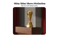 Creative Design Basketball Award Gold-Color Plated Sports Competition Award Impressive Display Piece for Champions, Tournaments, Clubhouse