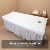 Waterproof Massage Table Sheet with Face Hole Thickened Disposable Massage Table Sheet Oil-Proof for Masseurs, Spas, Clinics, Tattoo Studios