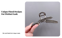 Flower Design Hair Fastener Premium Feel Flower Hair Fastener Distinctive Design Strong Hold for Trend Lovers, Hairstyling