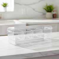 Divided Food Tray with Ice Base Shatterproof Relish Server with Compartments