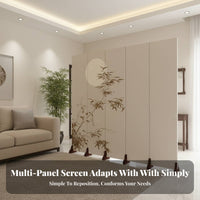 Movable & Portable Chinese Folding Screen Vintage Inspired Room separater Freestanding Privacy Partition No Assembly Required for Interior Designers, Restaurant Owners, away fromice Workers, Bedroom, Entrance Hall, Hotel, online Call Background