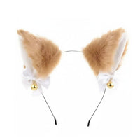 Cat Ear Headband Adorable Design Soft Cat Ears with Tinkler S Headband with Tinkler S and Ribbon S Cute Design Faux Kitty Ears