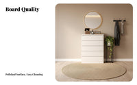 Minimalist design 6-Drawer Double chest Modern Design 6-Drawer Wide Cabinet Sturdy Construction Chest of Drawers adaptable Use for Apartment Dwellers, Homeowners, Bedroom, Living Room, Hallway, Nursery