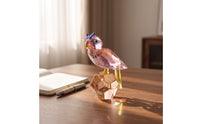Owl Figurine Crystalfaceted Avian Figure Decor Faceted Ornament for Collectors, Modern Decor Aficionados, Desk, Bookshelf, Living Room