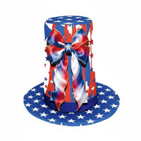 Digital Printed Independence Day Hat Lightweight American Flag Top Hat Comfortable Costume Accessory Long-Lasting for Adults, Parades, Parties, Festivals