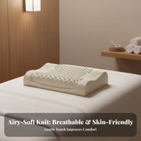 Ergonomic Design Massage Bed Pillow Formaldehyde-without Latex Pillow for Adults, Side Sleepers, Beauty Salon