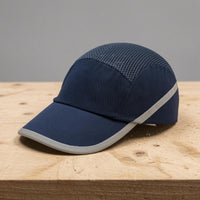 Structured Front Baseball Style Bump Cap Curved Brim ABS Shell Cap Impact-Resistant for Worksite