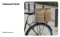 Foldable Design Folding Wire Bike Basket Space-Saving Folding Bike Basket Easy Installation for Commuters, Shopping, Grocery Runs, Commuting