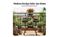 Multi-Tier Heart-Shaped Flower Rack Floor-Standing Heart-Shaped Planter Shelf Indoor & outdoorsdoor Use Plant Stand Space-Saving for Gardeners, Balcony, Living Room, Patio, Entryway