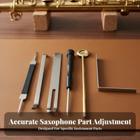 Saxophone Repair Tool Set Sturdy Metal Construction Saxophone Repair Tool Kit for Musicians, Home Maintenance