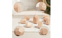 10 Pieces Wooden Stacking Stones Geometric Stacking Blocks Educational