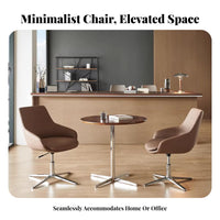 Adjustable Height pivot Computer Chair Modern Minimalist aesthetic Desk Seat Rolling Casters Office Furniture Ergonomic Design for Remote Workers, Students, Adults, Study Room, Workspace, Bedroom