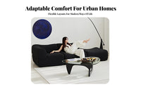 Curved Sectional Couch Minimalist Design Modular Seating Customizable Configuration Sofa for Apartment Dwellers, Business Owners, Lobby, Lounge