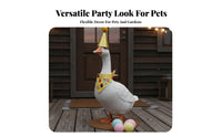 Festive Decoration Birthday Goose Outfit Set Easy to Wear Goose Birthday Outfit Adjustable Fit for Garden Decorators, Homeowners, Outdoor
