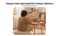 Rounded Top Wooden Figurine Shelf Wooden Tabletop Display Shelf Classic Household Storage