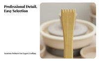 10 Pieces Clay Sculpting Tool Kit DIY Crafting Wooden Pottery Tool Set Versatile