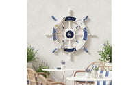 Ship Wheel with Rope Nautical Ship Wheel Handcrafted Decor for Living Room