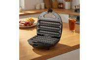 Non-Stick Plates Hot Dog Grill Hinged Sausage Grill Electric Hot Dog Cooker Carry Handle