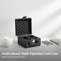 Graded Card Storage Case Lockable PSA Card Carrying Case Portable Foam Padded Interior for Hobbyists