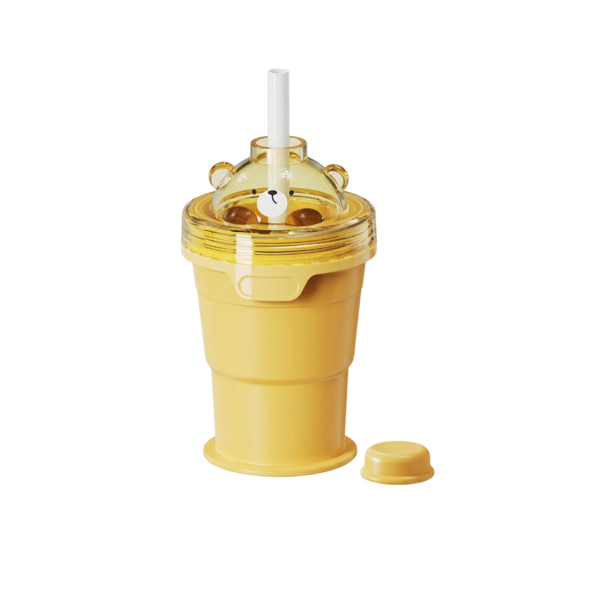 Two-in-oneUse Collapsible Ice Ball Cup Transparent Lid Ice Sphere Mold Cup Wide-Mouth Foldable Silicone Tumbler Reusable