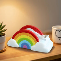 Rainbow Tape Dispenser Fun Design Desktop Tape cut Sturdy Base Desk Accessory for Kids, Classroom