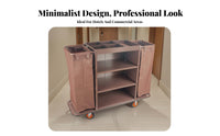 Multifunctional Hotel Cart Easy Mobility Housekeeping Cart Large Capacity Hotel Cleaning Trolley for Housekeepers, Janitors, Office Building, Hospital
