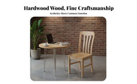 Hardwood Wood Spindle spine Side Chair Nordic aesthetic Spindle spine Chair Minimalist Design Dining Seat Unfinished Option for Small Apartment Residents, Cafe Owners, Interior Decorators, Restaurant, Study Room, Kitchen