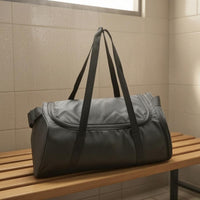Wet Dry Duffel Bag Textured Material Shoe Compartment Duffel Shoe Compartment Sports Bag Zipper Closure Shoulder Strap