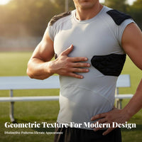 Anti-Collision Training Top 4-Pad Design Padded Football Compression Shirt Padded Football Shirt for Men, Athletes, Rugby, Workouts