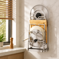 pot lid and cutting board rack