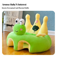 Helps Learn to Sit Crown-Shaped Baby Sofa Anti-Tip Design Soft Creature Character Seat Non-Slip Bottom Toddler Support Chair for Babies 6+ Months, Infants, Toddlers, Sitting Practice, Floor Play, Playroom, Living Room