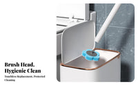 Toilet Brush Accesses Tight Corners Toilet Brush Set Hands Disposal
